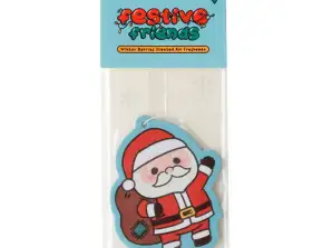 Christmas Festive Friends Santa Claus Car Air Freshener Winter Berry Per Piece