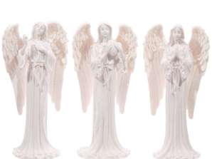 Eņģelis stāv balts 20cm