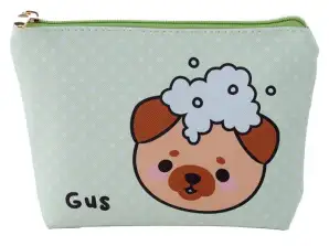 Adoramals Gus the Pug Dog Piccola borsa cosmetica in PVC