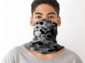 Camouflage gris Neck Warmer Tube Scarf