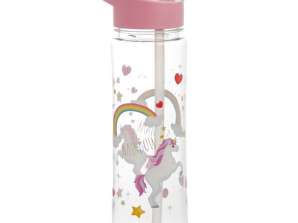 Rainbow Unicorn Shatterproof Water Bottle 550ml
