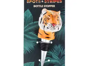 Spots & Stripes Big Cat Tiger Head Ceramiczna nakrętka do butelki na sztukę