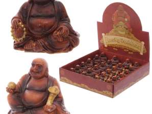 Mini Buddha fortunato effetto legno per pezzo