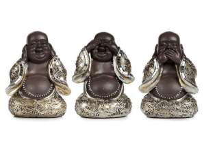Chinesischer Buddha nichts hören  nichts sehen  nichts sagen 3er Set