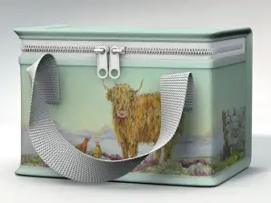 Jan Pashley Highland Coo Cow RPET Cooler Bag Lunch Box
