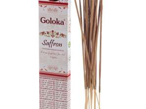 Goloka Masala Saffraan Wierook Sticks per verpakking