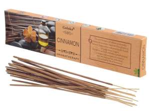 Goloka Aromatherapy Cinnamon Incense Sticks per package