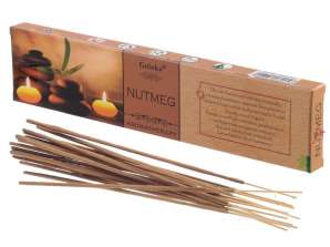 Goloka Aromatherapy nutmeg incense sticks per package