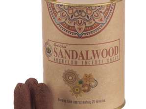 Goloka Backflow Reflux Sandalwood of Nature Incense Cone per package