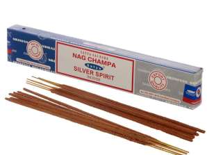 01334 Satya Nag Champa & Silver Spirit Bâtonnets d’encens par paquet