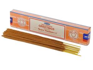 01357 Satya Greetings Nag Champa incense sticks per package