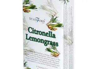 37198 Stamford Incense Cone Citronella & Lemongrass per package