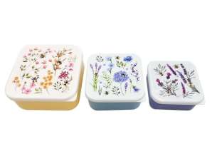 Nectar Meadows Bees Lunch Boxes Lunch Boxes Set of 3 M/L/XL