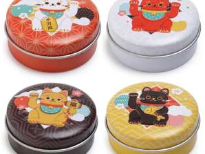 Maneki Neko Lucky Cat Lip Balm Jar por pieza