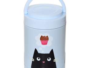 Mačja fina mačka termo kozarec za hrano / lonec za prigrizke 500ml