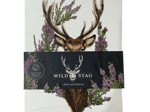 Wild Stag Platzhirsch lined A5 notebook made of recycled paper