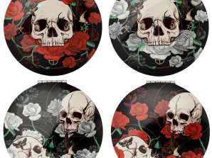 Cranii și trandafiri Skull Pocket Mirror per bucată