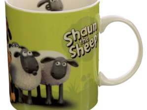 Shaun the sheep green porcelain mug
