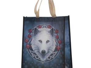 Lisa Parker Protector of the Autumn Wolf Shopping Bag