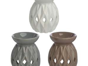 Origami stila keramikas smaržu lampa eļļai un vaskam