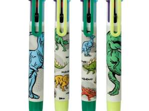 Динозавр динозавр разноцветная шариковая ручка 6 цветов в штуке
