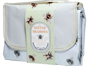 Nectar Meadows Bee Picnic Blanket