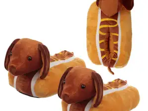 Fast Food Hot Dog Slippers