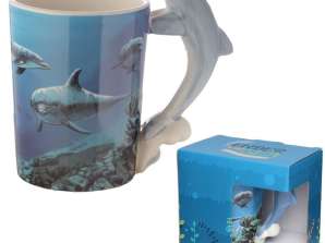 Tasse Delfin Unterwasserwelt geformter Henkel Tasse