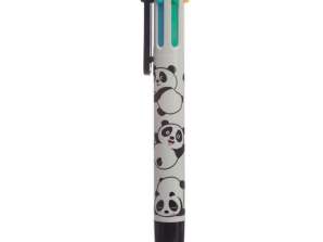 Panda caneta esferográfica multicolorida 6 cores por peça