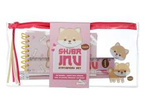 Adoramal’s Shiba Inu Dog 7 pièces Clear Pencil Case Papeterie Set