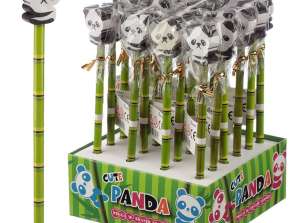 Leuk pandapotlood met gum per stuk