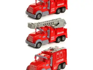 Pull back caminhão de bombeiros ambulância carro de brinquedo por peça