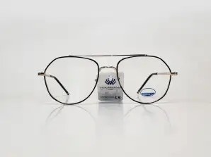 Transparantne Visionmania modne naočale s tankim zlatnim okvirom