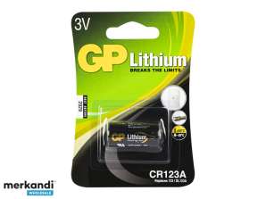 Litiumparisto 3V'CR123A GP läpipainopakkaus