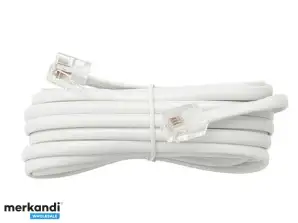 Conexión/cable tel. SP4 4/4m WT/WT blanco