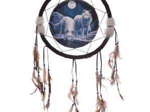 Lisa Parker Winter Warrior Wolf Dream Catcher 33cm