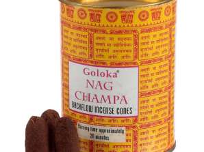 Goloka tagasivoolu refluks Nag Champa viirukikoon pakendi kohta