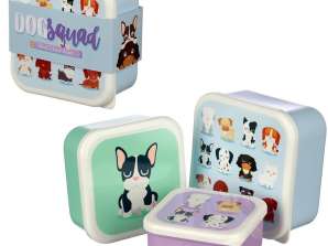 Dog Squad Dog Lunch Boxes Lunch Boxes Set of 3 S/M/L