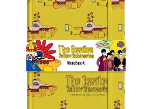 The Beatles Yellow Submarine vooderdas taaskasutatud paberist valmistatud A5 märkmiku