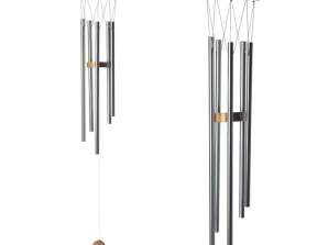 Wooden wind chime with metal tubes 77cm