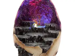 Krištáľ Dračie vajce LED zberateľské figúrky stojan