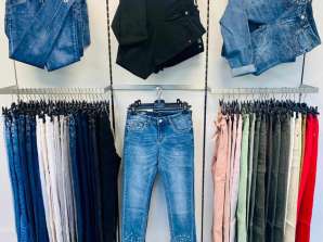 Sieviešu džinsu bikses - Modeļu un izmēru sajaukums - Preces pēc veikala likvidācijas!