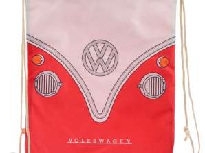 Volkswagen Bulli VW Bus T1 Roter Kordelzugbeutel