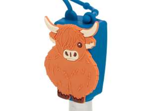 Highland Coo Cow Gel Limpiador de Manos con Estuche de Silicona 29ml por pieza