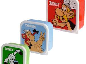 Asterix Obelix & Idefix uzsonnás dobozok Uzsonnás dobozok 3 M/L/XL készlettel
