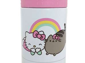 Hello Kitty & Pusheen die Katze wiederverwendbarer Thermobehälter isoliertes Speisegefäß / Brotzeittopf