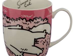 Simon's Cat Katze rosafarbene Tasse aus Porzellan