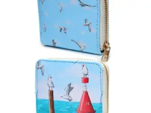Seagull small wallet with zipper per piece