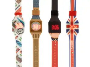 Лондон икони силиконов ръчен часовник на парче