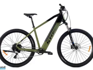Bicicleta elétrica masculina STORM Taurus 1.0 baterias preto-azeitona 14.5 AH quadro MTB montanha 19